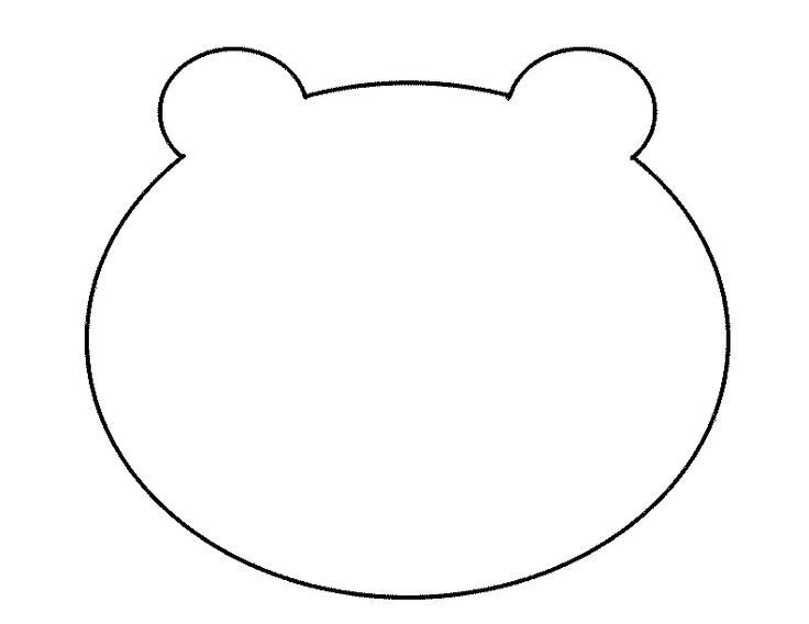 Шаблон медвежонка для аппликации