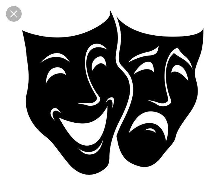 Театральные маски силуэт
