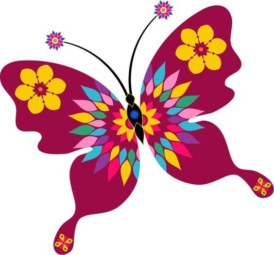 Цветные бабочки для детей