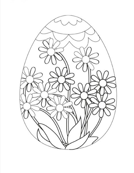 Пасхальное яйцо раскраска