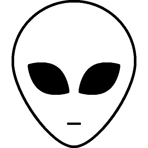 Инопланетянин черно белый