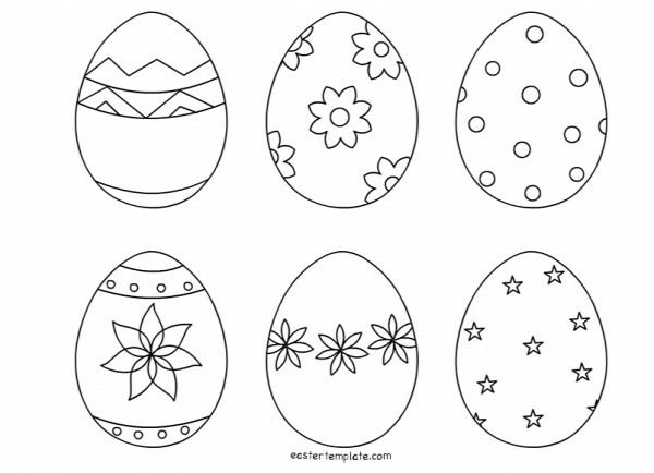 Яйца на Пасху раскраска