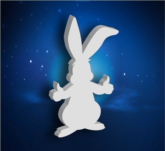 Кролик из пенопласта