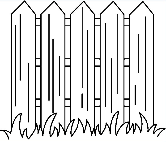 Забор раскраска для детей