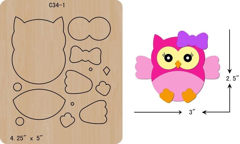 Аппликация из фетра Сова