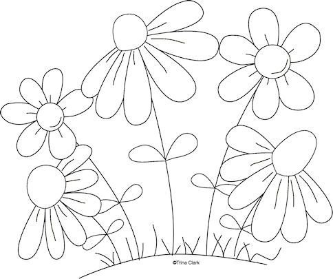 Ромашка трафарет