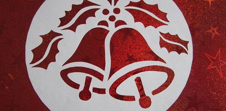 Трафарет для торта новый год