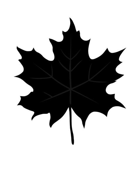 Лист клена трафарет