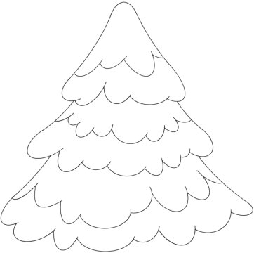 Елка раскраска