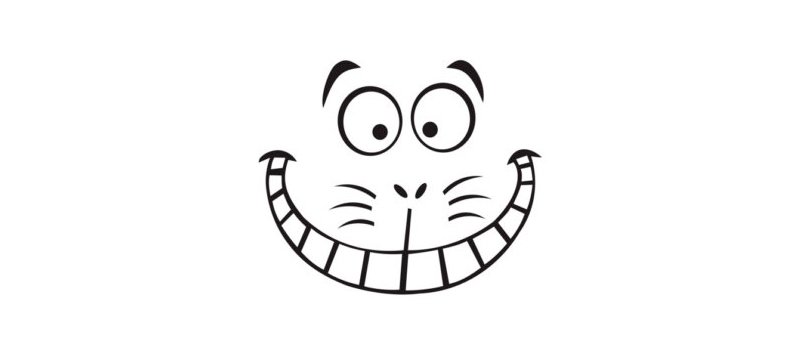 Чеширский кот трафарет