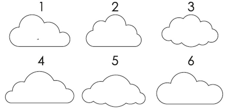 Трафарет симметричного облака