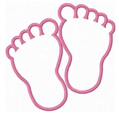 Трафарет ножки ребенка