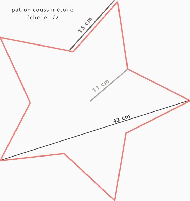 Подушка Звездочка выкройка