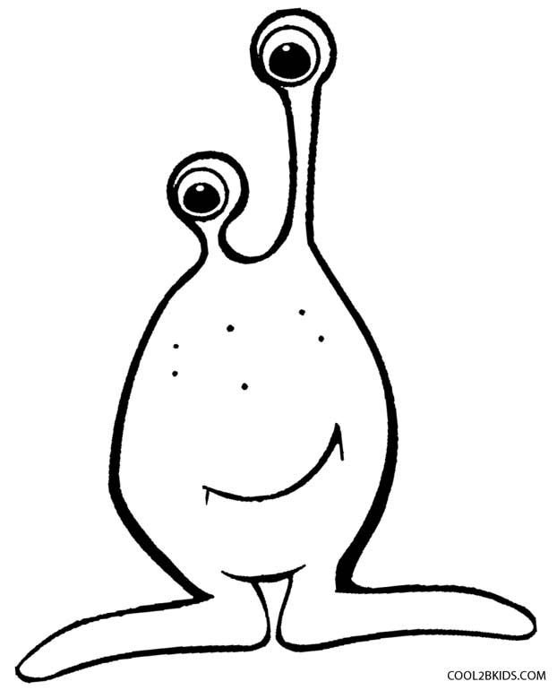 Трафарет инопланетянина для детей