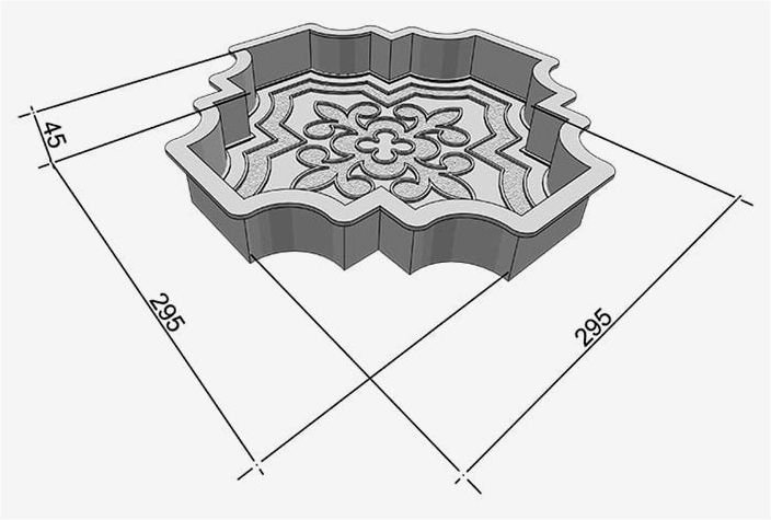 Чертеж формы для брусчатки