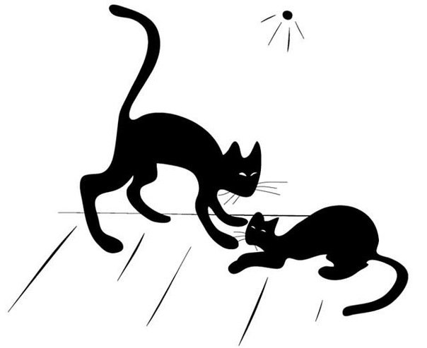 Силуэт котенка