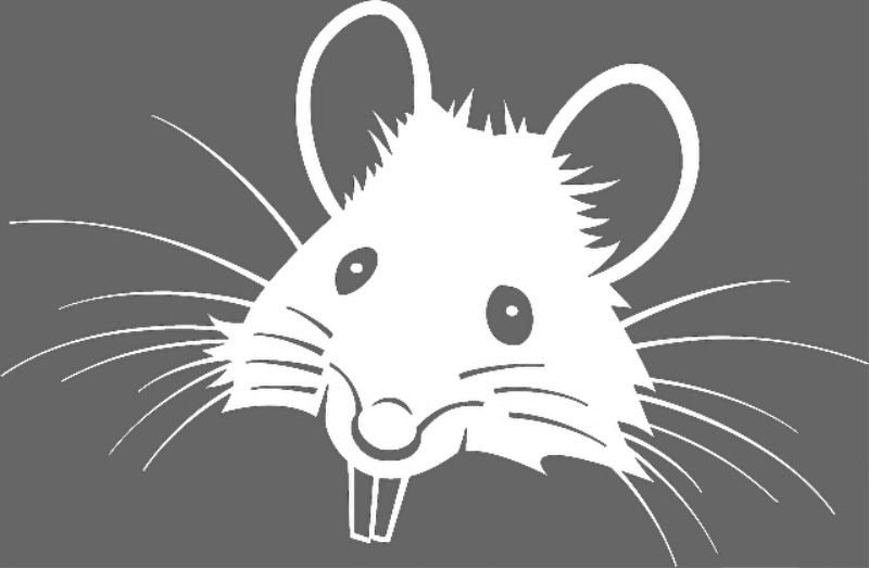 Трафарет мышки для вырезания
