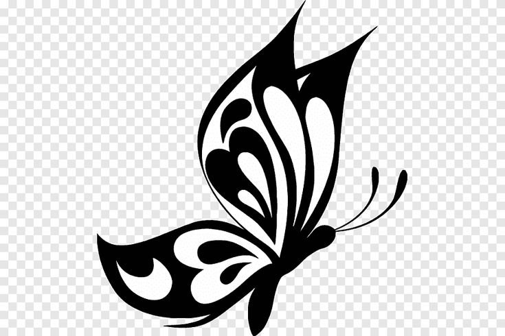 Трафарет бабочки для вырезания