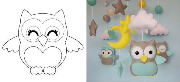 Сова (из фетра)