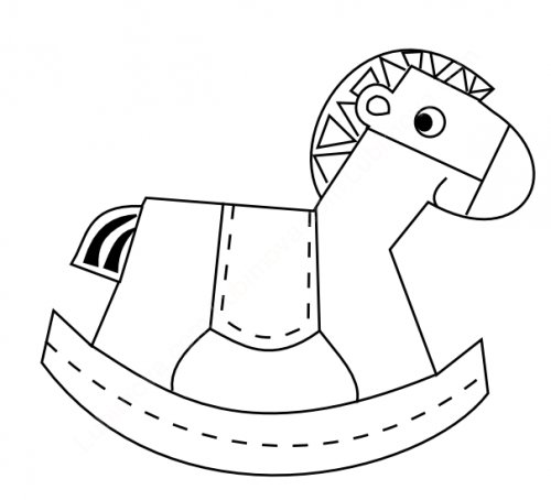 Лошадка качалка из бумаги