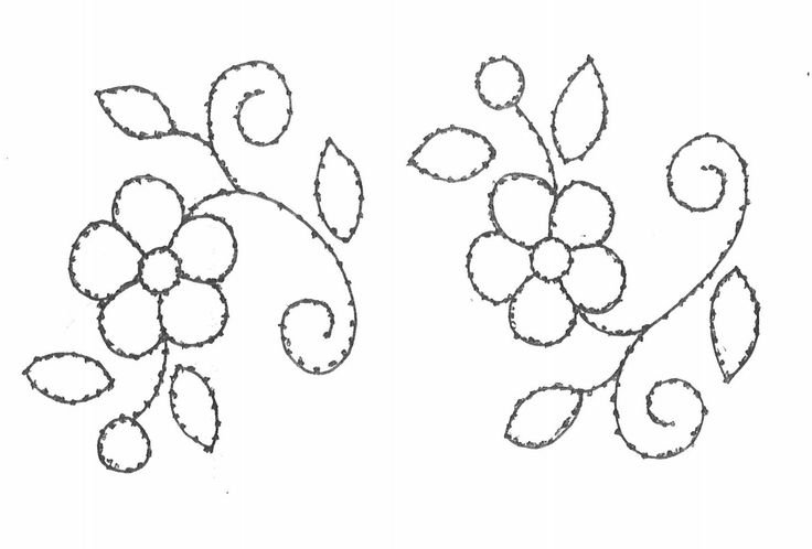 Узоры для вышивания стебельчатым швом