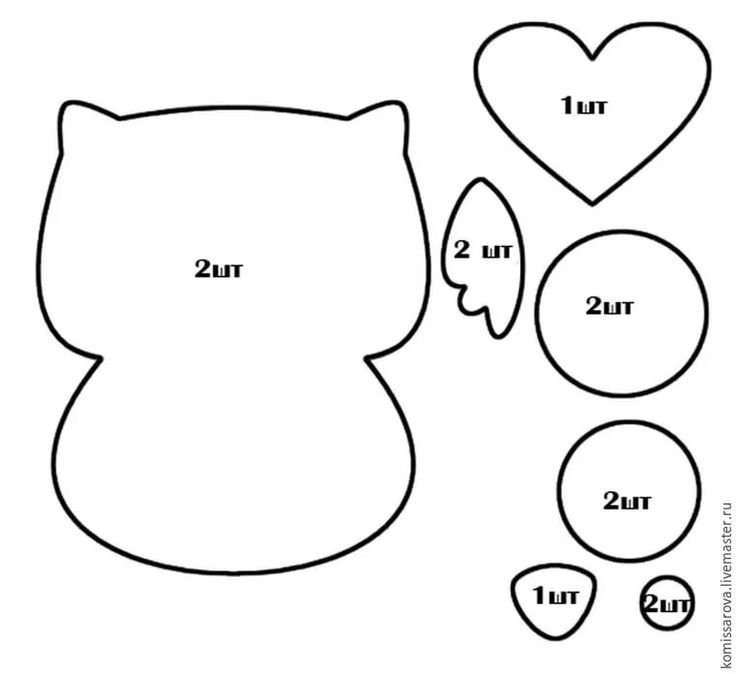 Игрушки из фетра выкройки