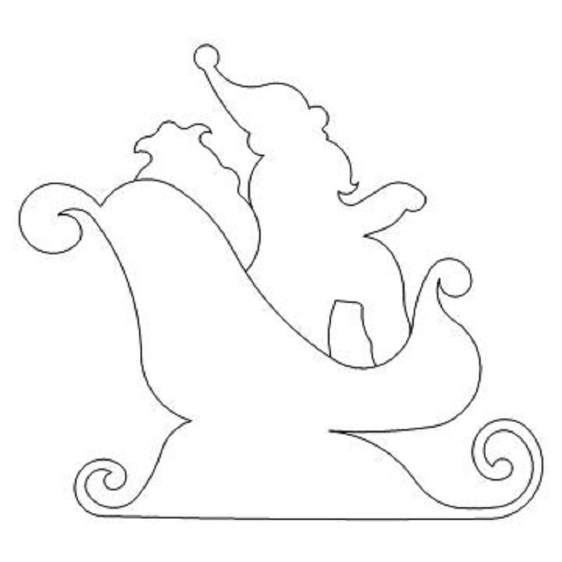 Санки трафарет