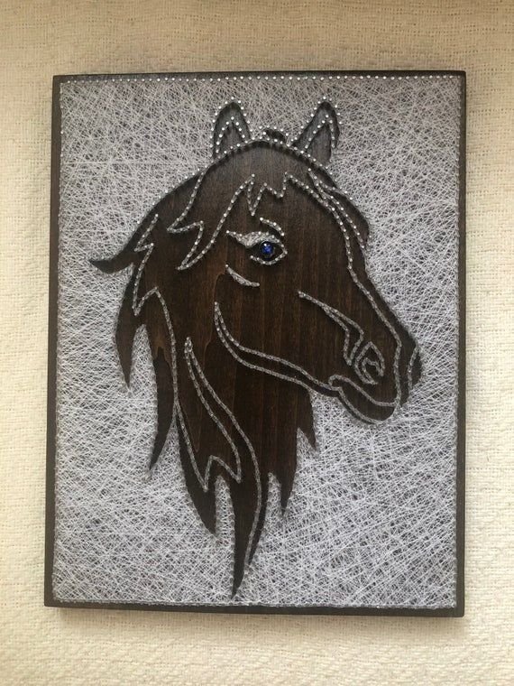 Картина в стиле стринг арт своими руками лошадь