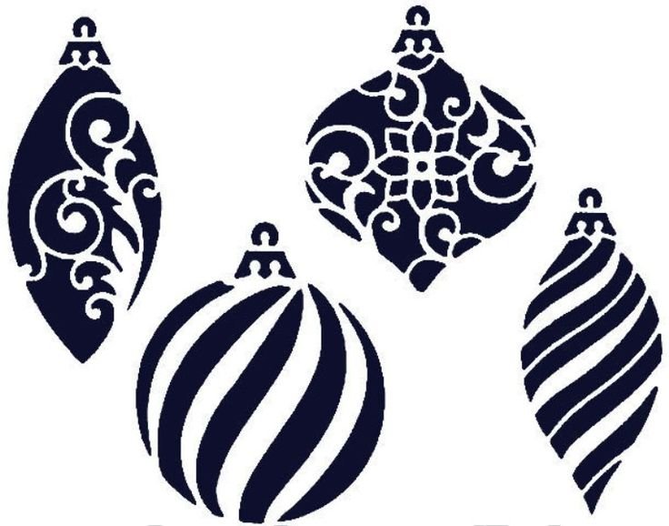 Трафареты для декора новогодние