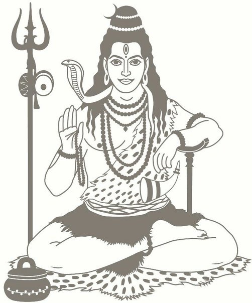 Бог Шива рисунок