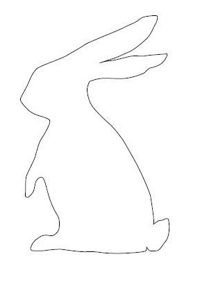 Трафарет зайца для вырезания