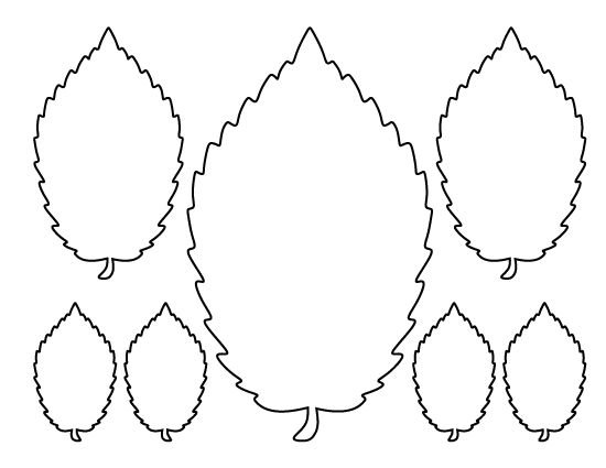 Листья розы для вырезания