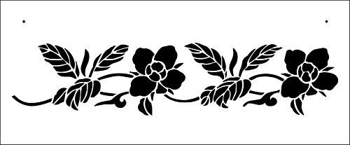 Цветочный орнамент в полосе