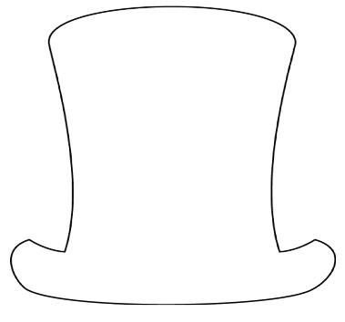 Шляпа трафарет для вырезания