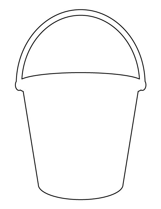 Ведро трафарет для вырезания