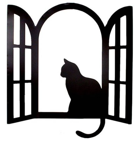 Силуэт кота на окне
