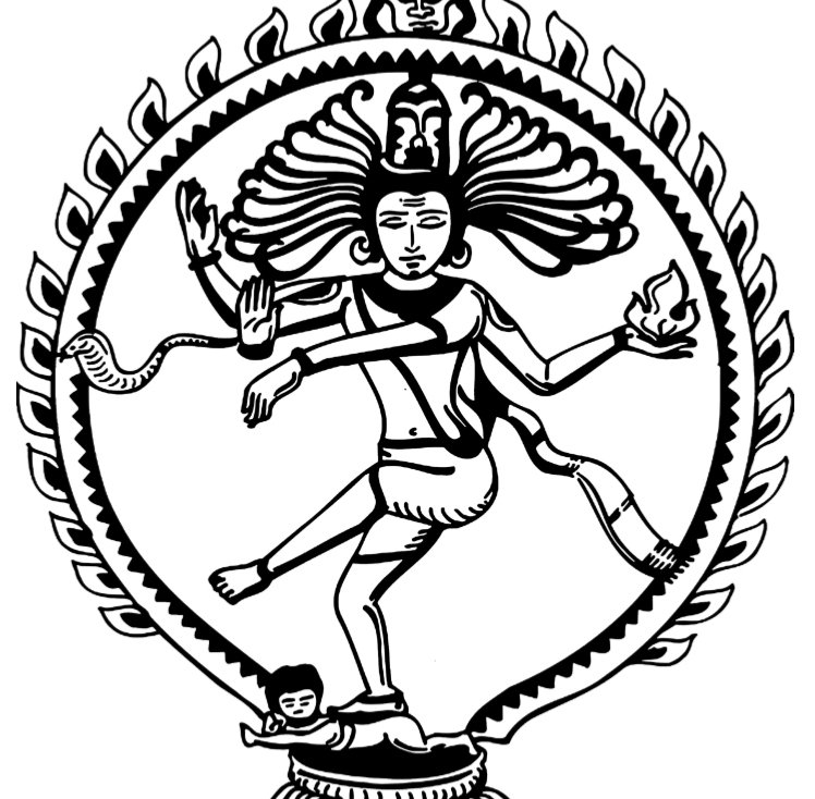 Многорукий Бог Шива рисунок