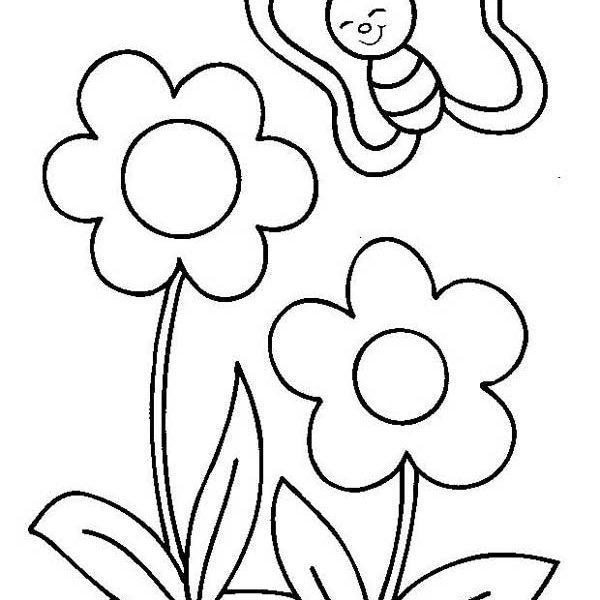 Цветочек раскраска для детей
