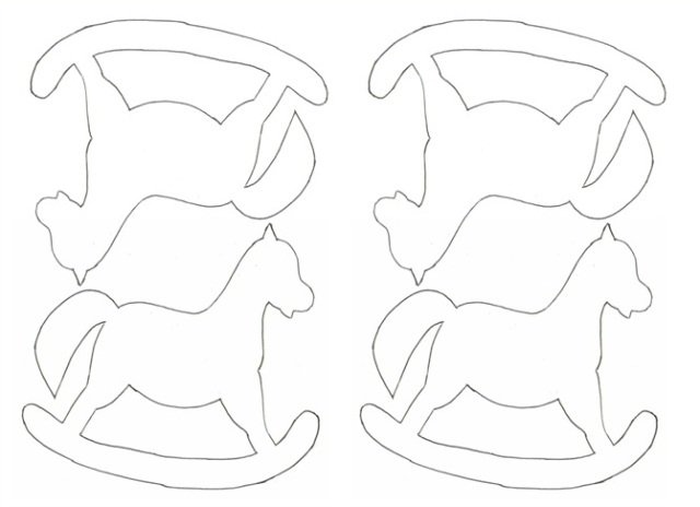 Лошадь качалка шаблон