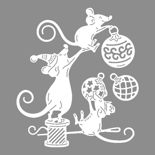 крысы на окна новогодние