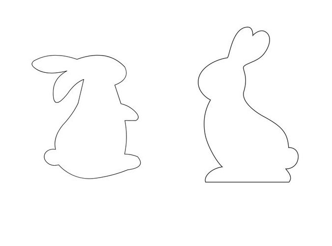 Пасхальный заяц для вырезания
