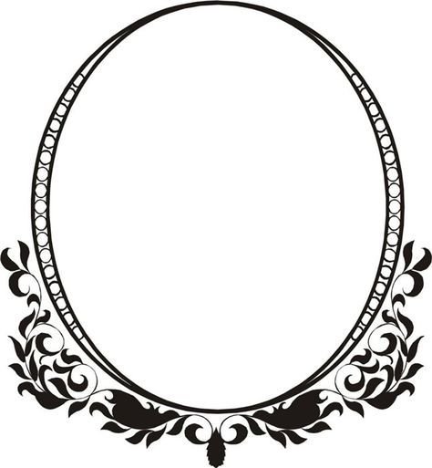 Рамка овальная узоры
