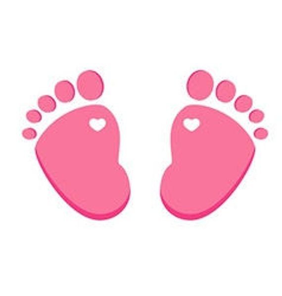 Отпечатки ножек розовые