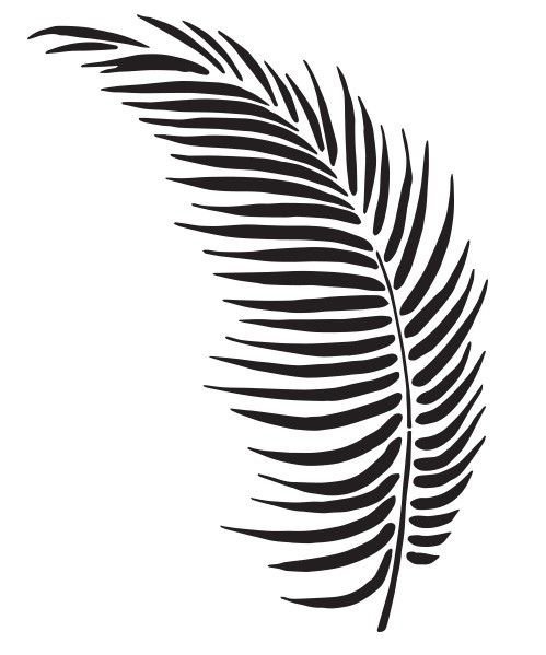 Пальмовый лист трафарет