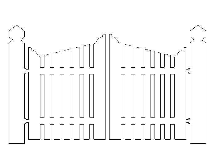 Трафарет "заборчик"