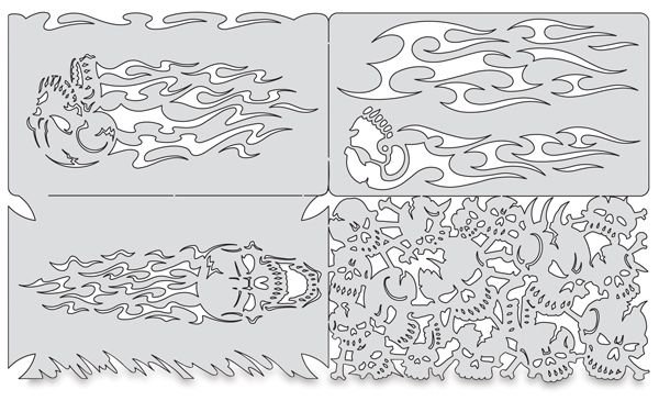 Трафареты для аэрографии на авто