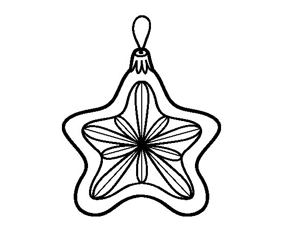 Новогодние и игрушки раскраска для детей звезда