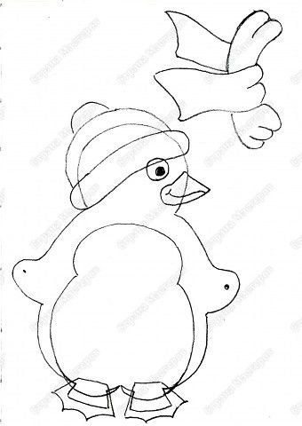 Трафареты пингвинов для вырезания из бумаги