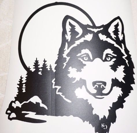 Трафаретный волк