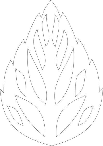 Резной лист трафарет